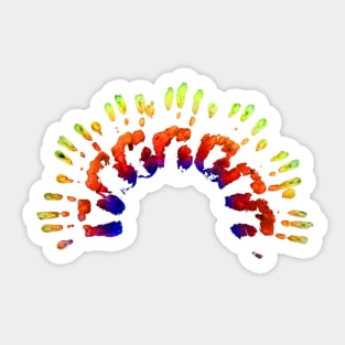 Hand Rainbow Sticker